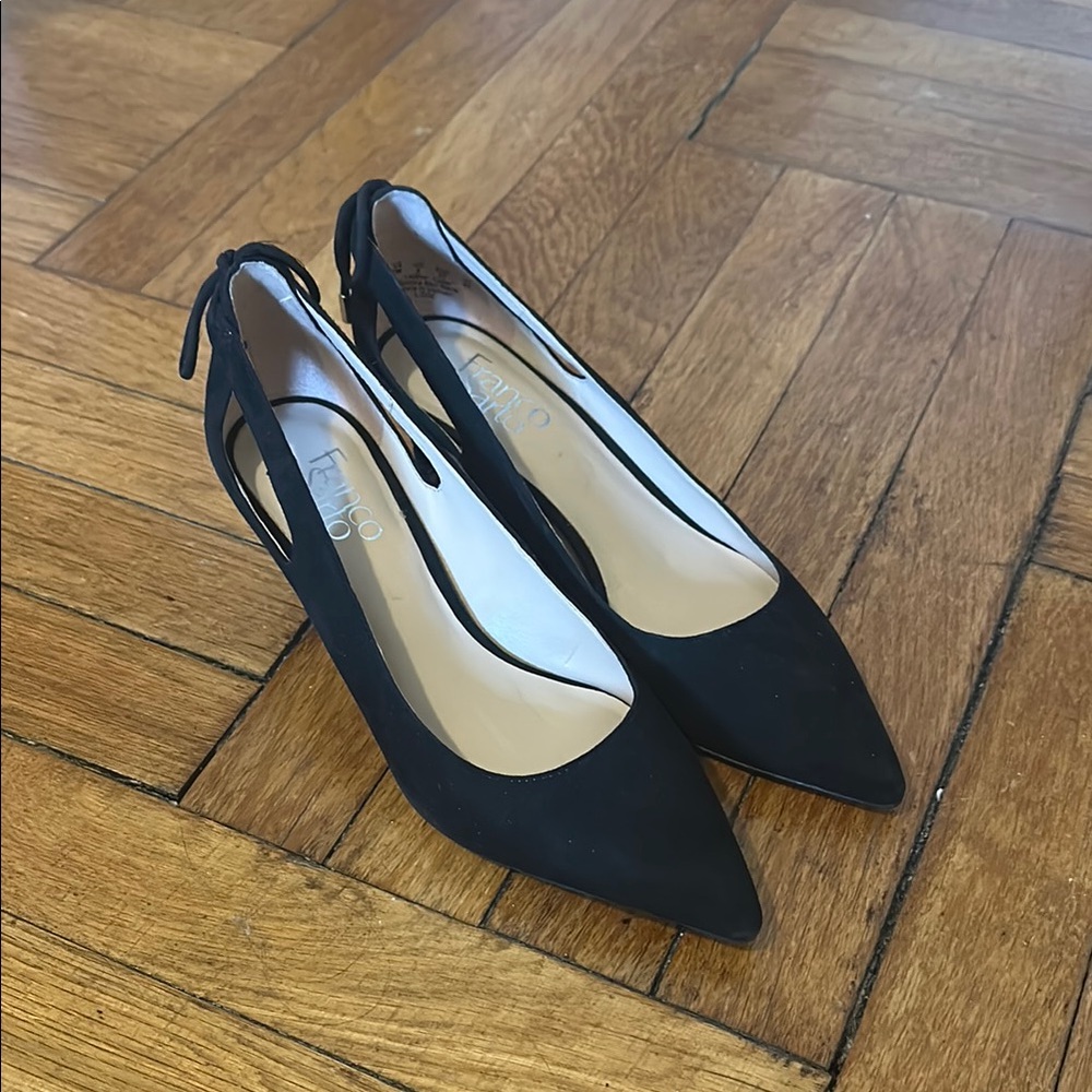 Elegant Black Slingback Heels Franco Sarto